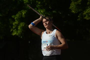 Barbora Spotakova in action in Kladno (AFP / Getty Images)